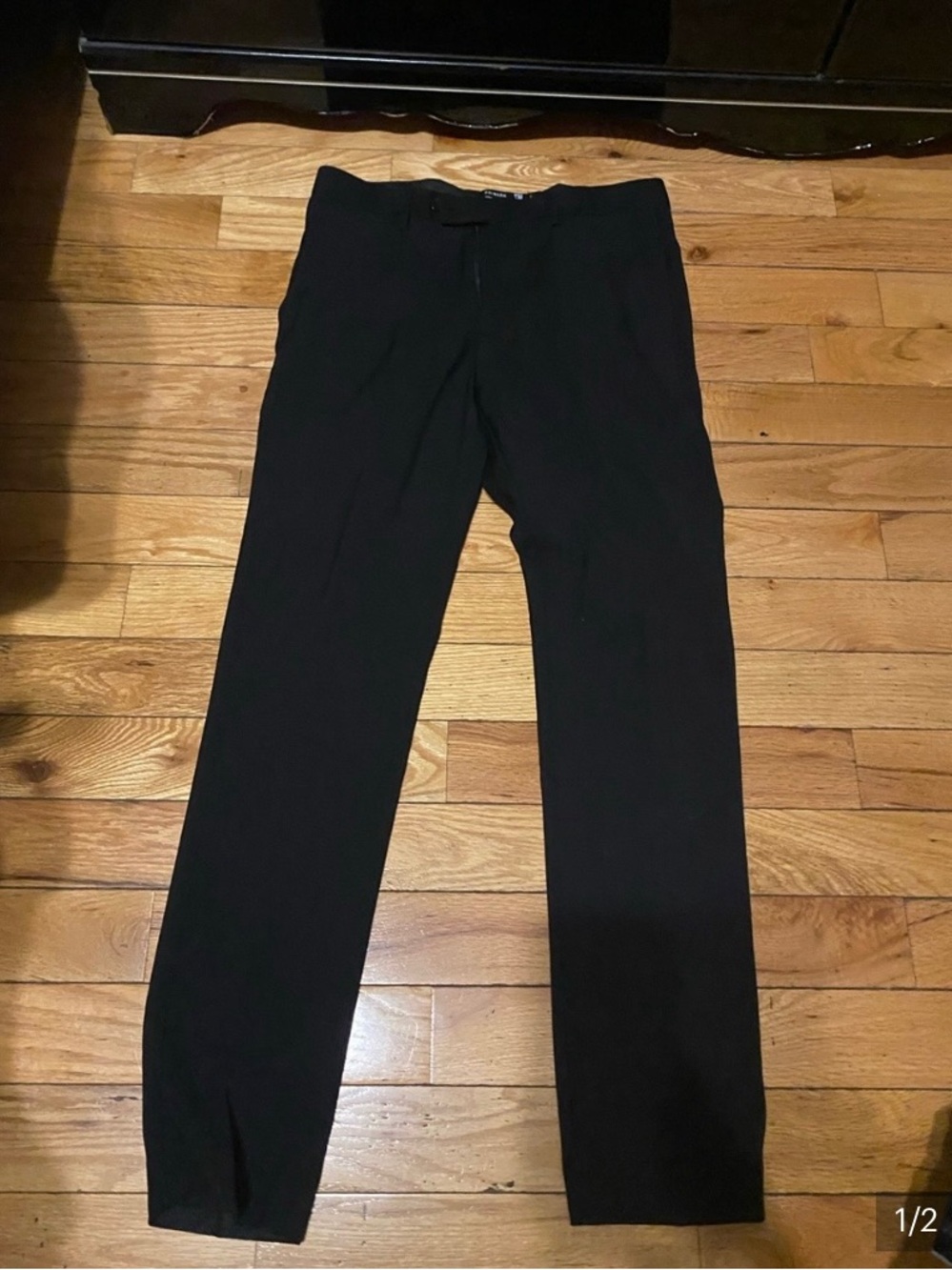 Primark Black Men's Dress Pants - Slim Straight